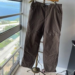 Columbia Sportswear convertible hiking fishing pants size 12 drk brown